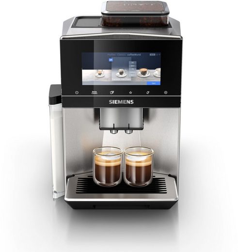 Kaffeevollautomat EQ900 TQ903D43, intuitives 6,8" TFT-Display, Geräuschreduzierung App-Steuerung, Barista-Modus, AromaSelect, 3 Profile, edelstahl