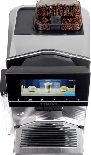 Kaffeevollautomat EQ900 TQ903D43, intuitives 6,8" TFT-Display, Geräuschreduzierung App-Steuerung, Barista-Modus, AromaSelect, 3 Profile, edelstahl