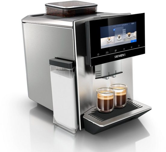 Kaffeevollautomat EQ900 TQ903D43, intuitives 6,8" TFT-Display, Geräuschreduzierung App-Steuerung, Barista-Modus, AromaSelect, 3 Profile, edelstahl
