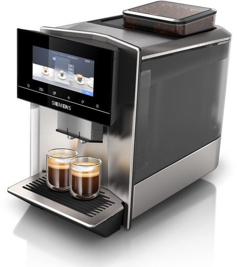Kaffeevollautomat EQ900 TQ903D43, intuitives 6,8" TFT-Display, Geräuschreduzierung App-Steuerung, Barista-Modus, AromaSelect, 3 Profile, edelstahl