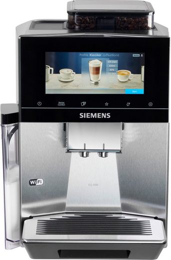 Kaffeevollautomat EQ900 TQ903D43, intuitives 6,8" TFT-Display, Geräuschreduzierung App-Steuerung, Barista-Modus, AromaSelect, 3 Profile, edelstahl